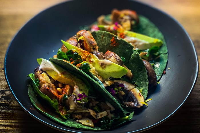 Three minute Spicy Shroom Taco with Livener Margarita