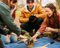 Three Spirit blog post with Maria Fernandez: Maria with a group of beginners on one of her foraging walks and workshops