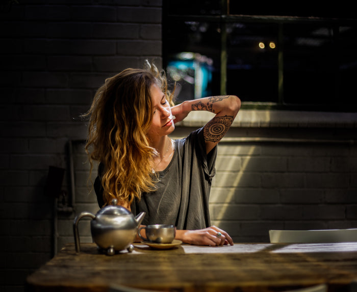Woman with tea
