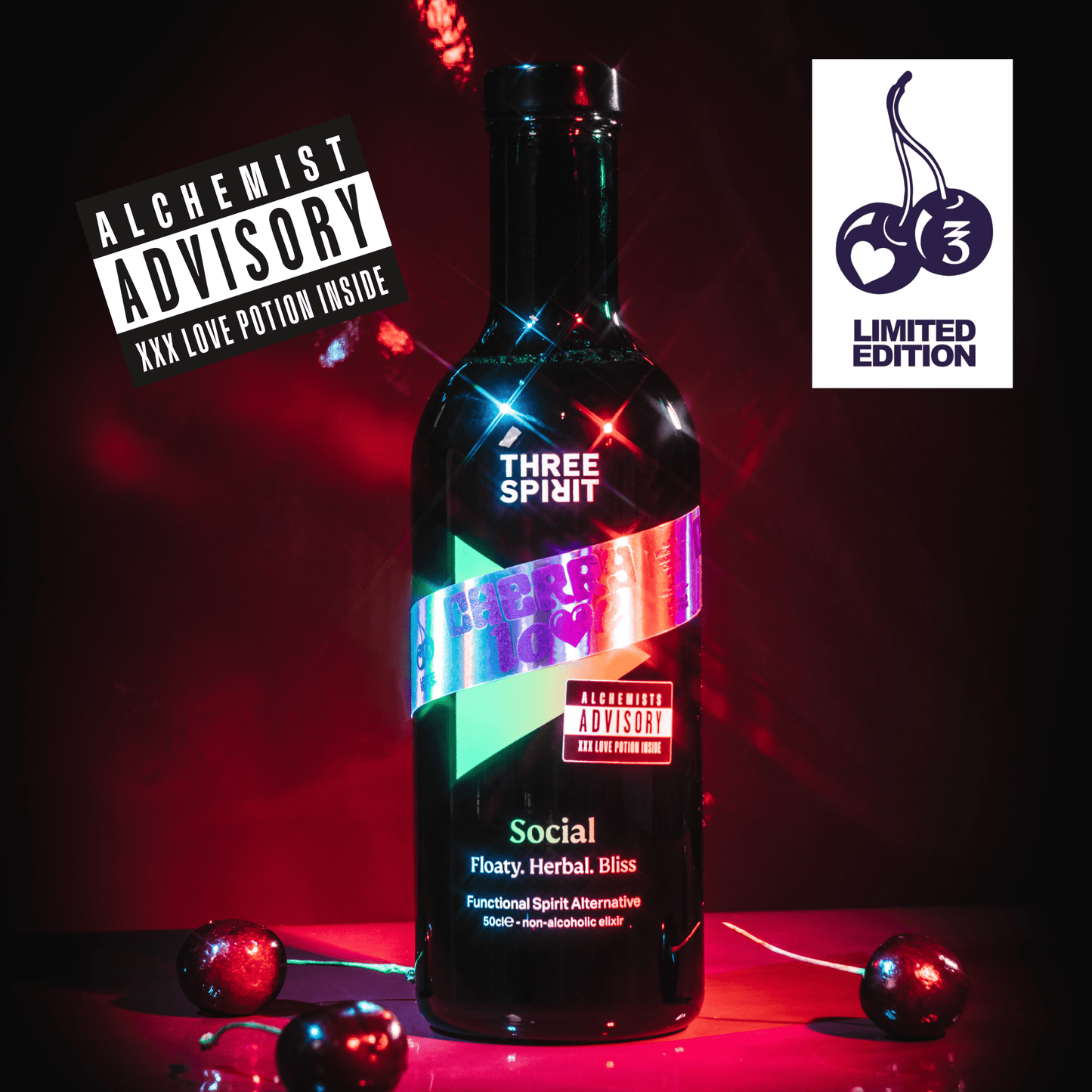 Cherry Love Social XXX • LIMITED EDITION Non-Alcoholic Botanical Elixir
