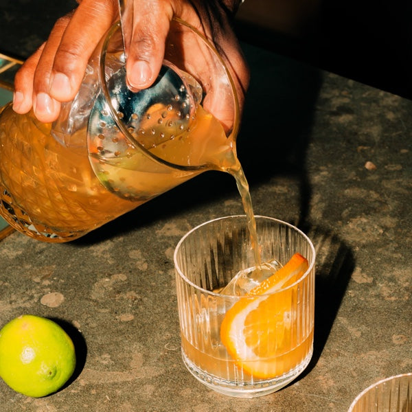 Pouring a cocktail